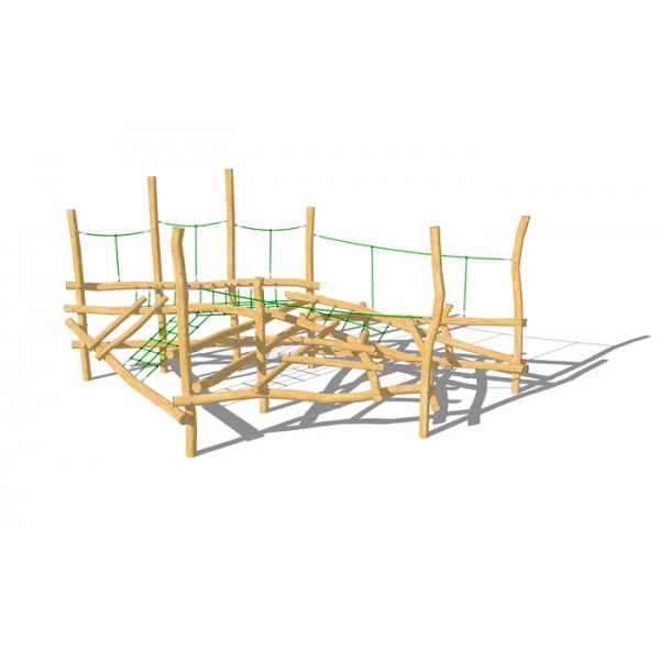 BP Climbing Frame Hardwood Robinia Timber Playground Equipment
